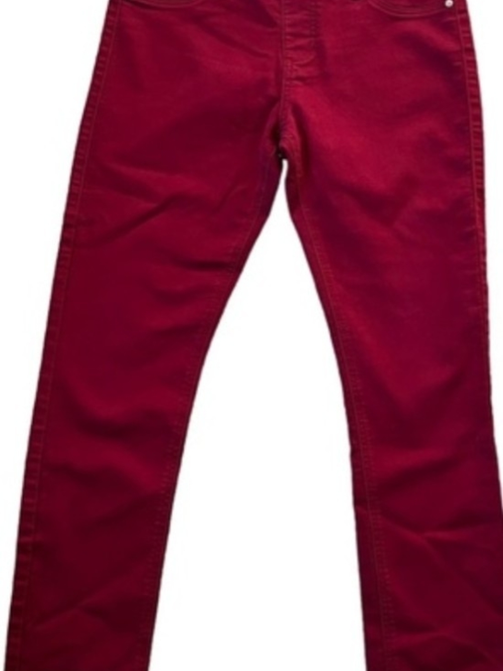 Women's Burgundy Denim Pants